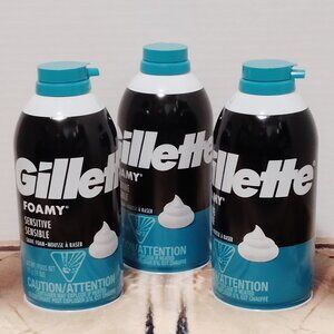 Gillette Foamy Shave Foam Sensitive 11 Ounce (325ml) Each